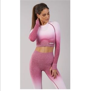 Gymshark Ombré Seamless Set Beet/White